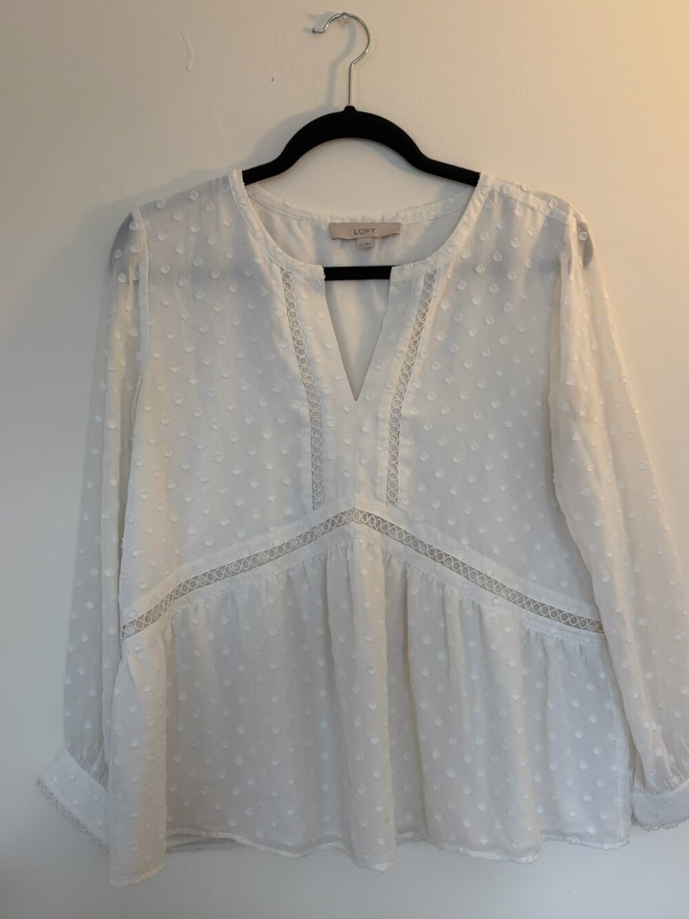 LOFT vintage white blouse